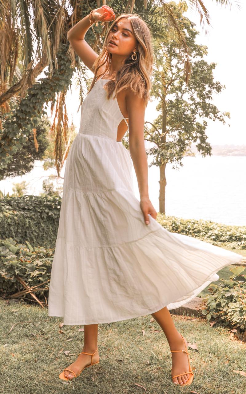 Missing Pieces Dress In White