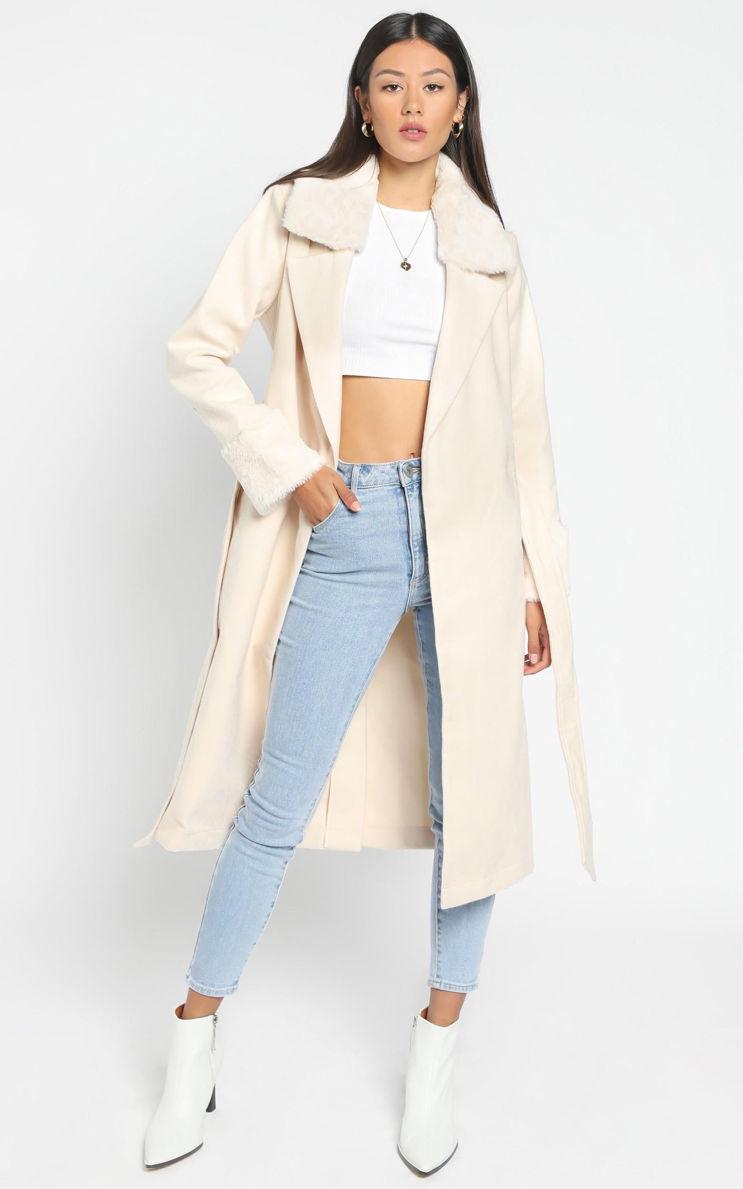 Manhattan Mornings Coat in Cream