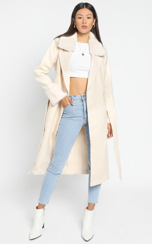 Manhattan Mornings Coat in Cream
