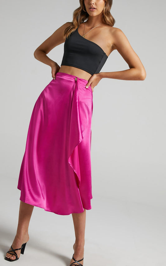 Eowyn Skirt in Pink Satin