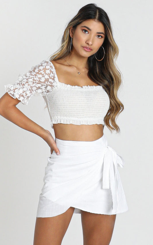 Not Happening Skirt In White