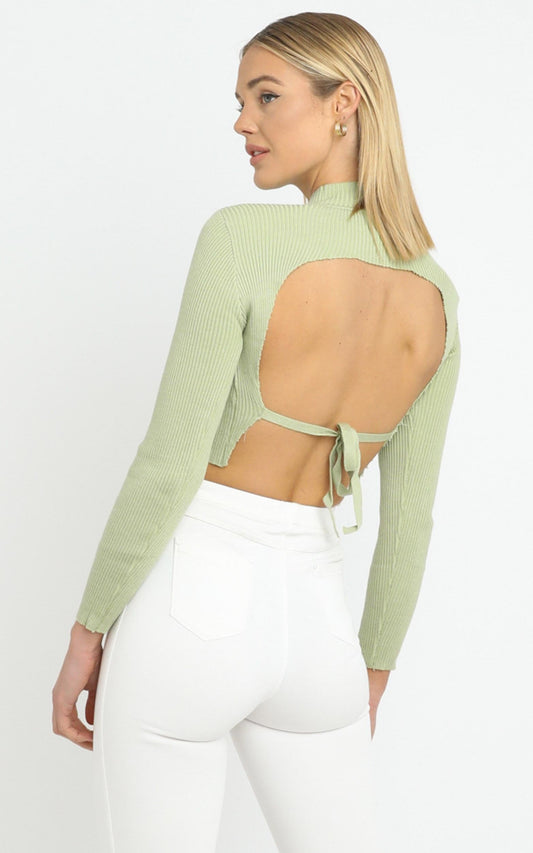 Portia Knit Top in Sage