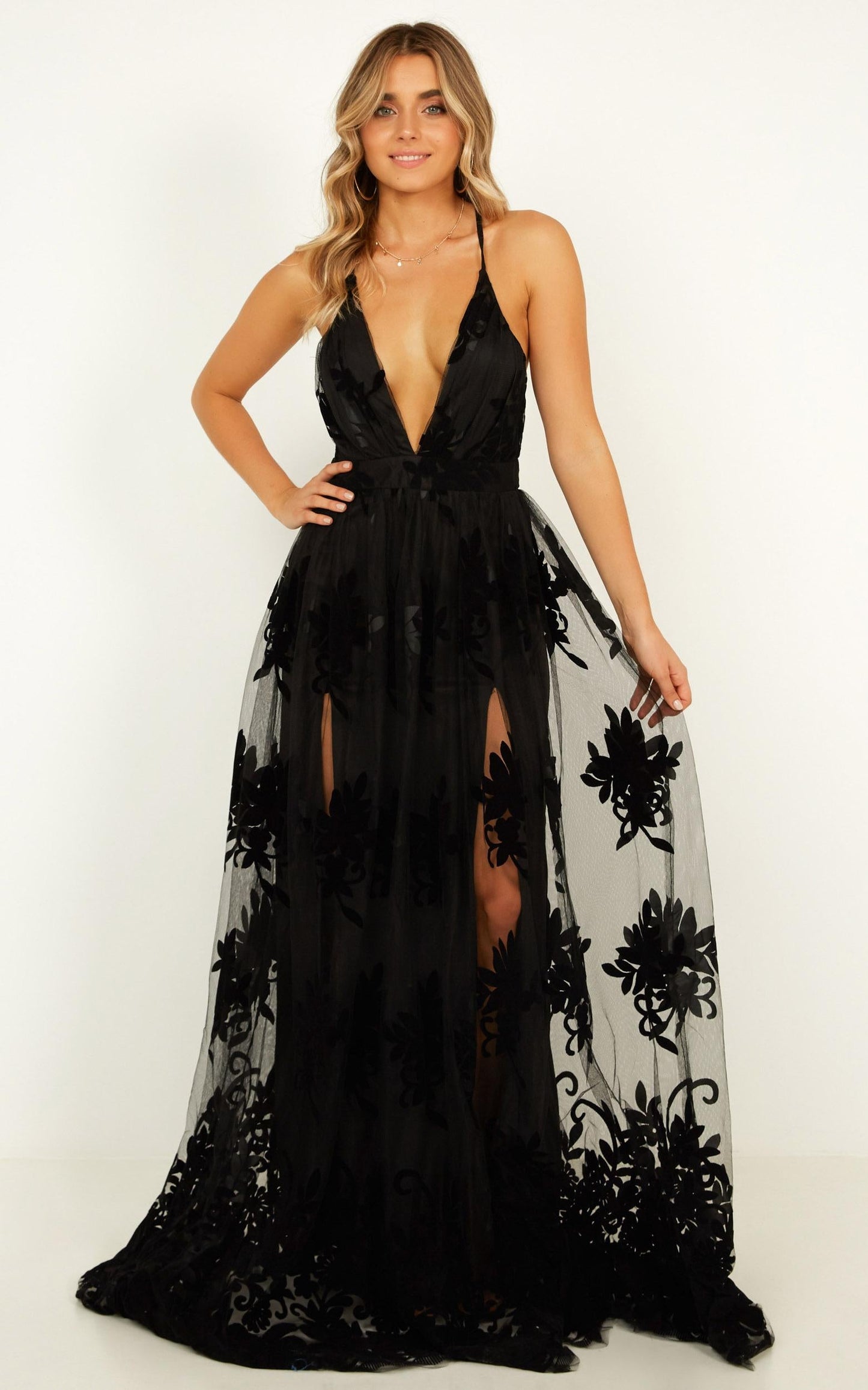 Promenade Maxi Dress in Black