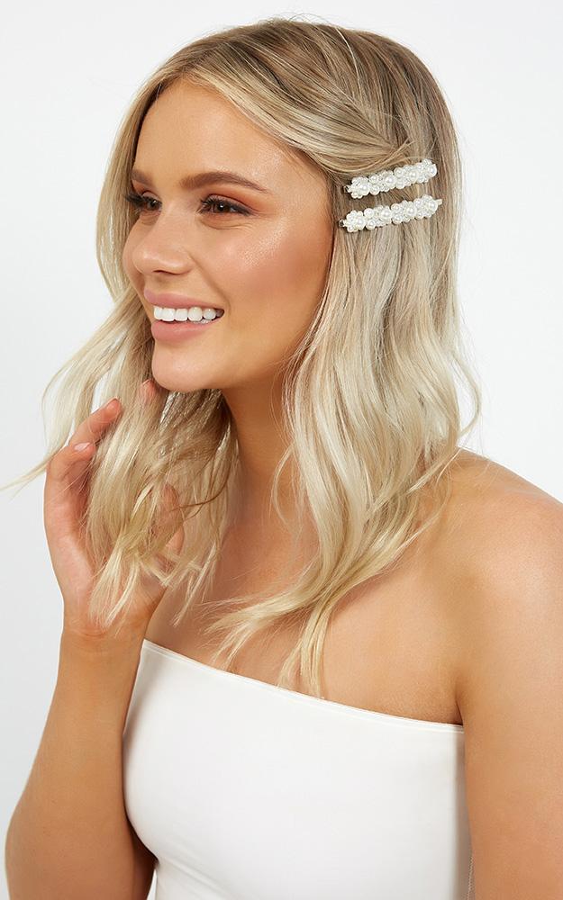 Out Of Love Hair Pin 2 Pack Set In Pearl