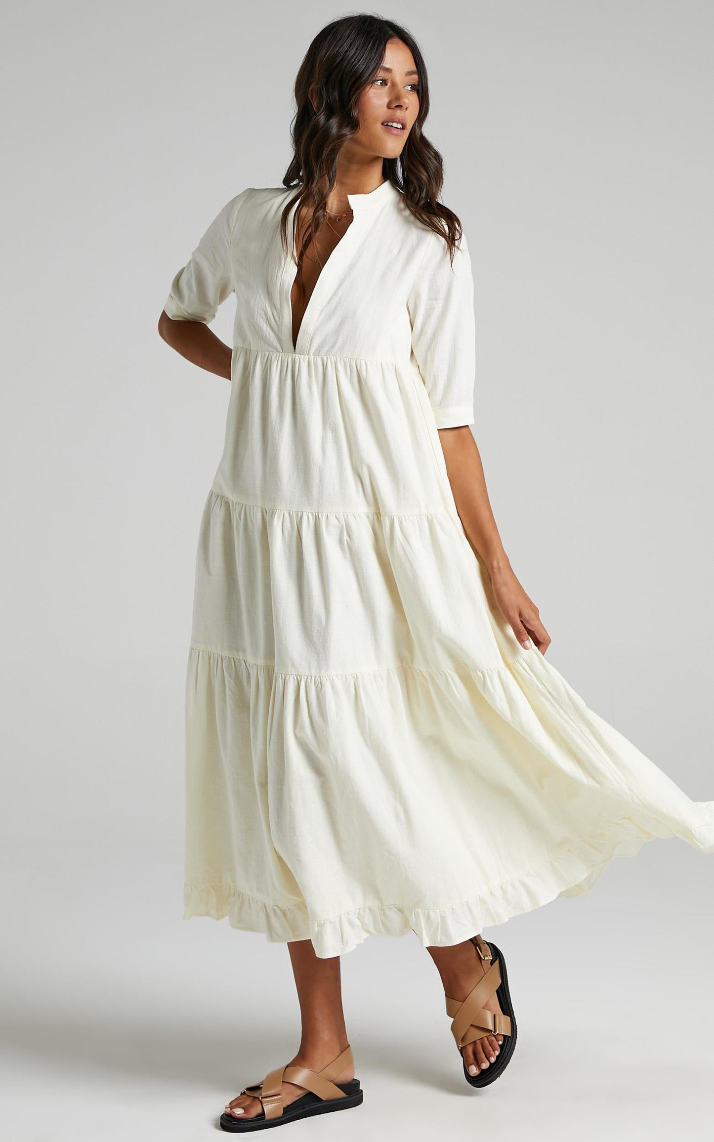 Serilda Dress in Cream