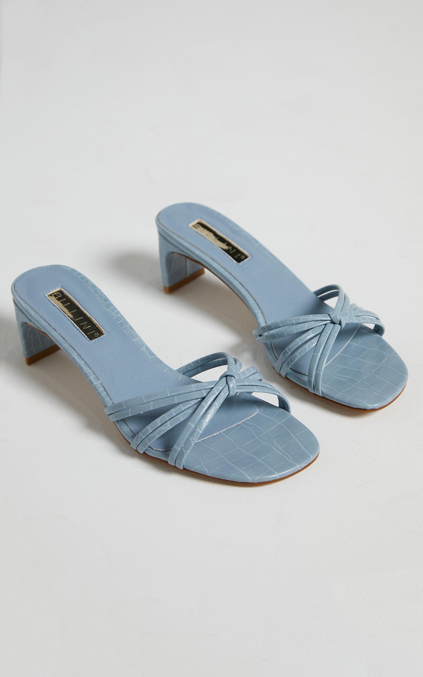 Billini - Siana Heels in Dusty Blue Croc