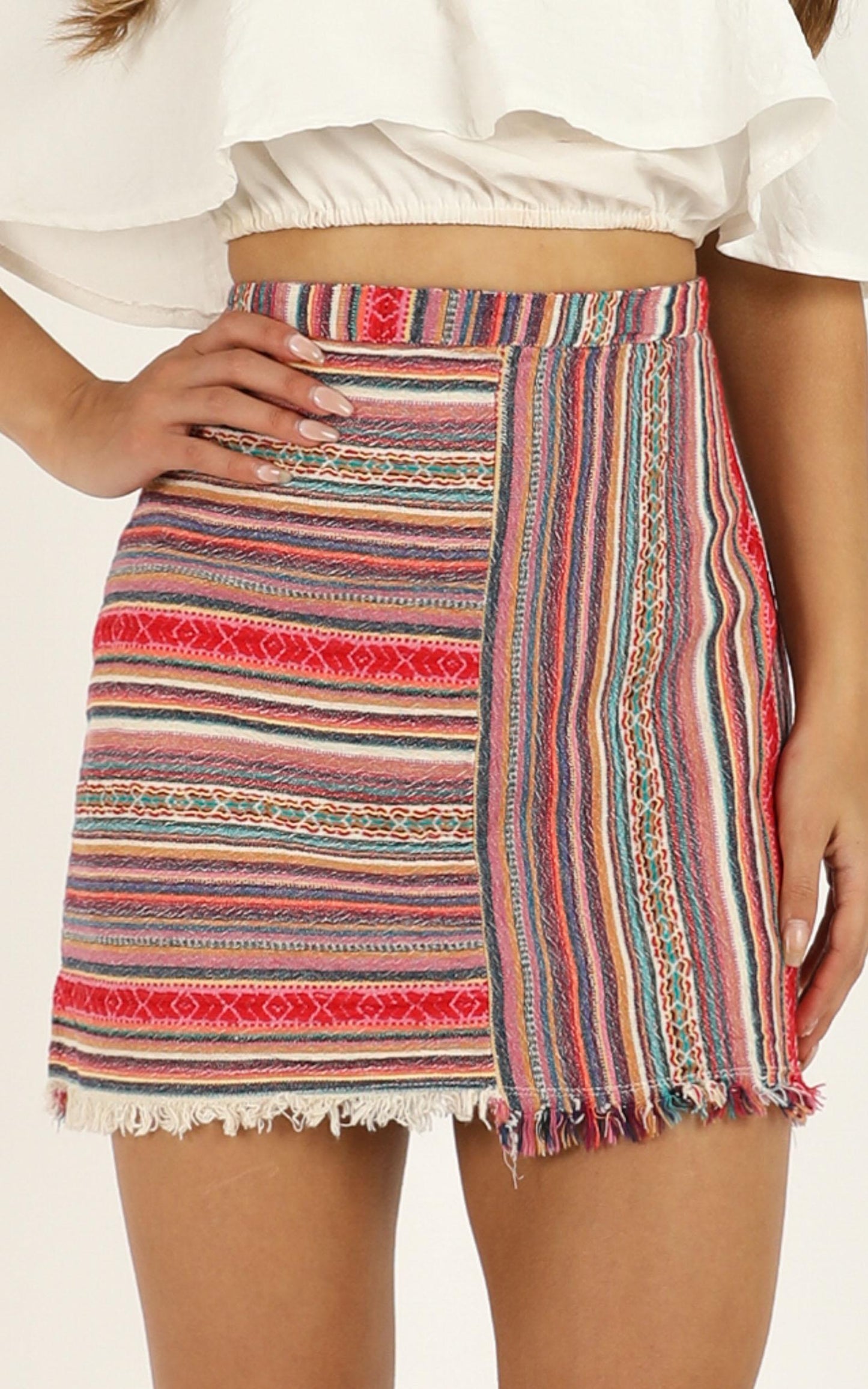 Spice Your Life Skirt In Pink Print