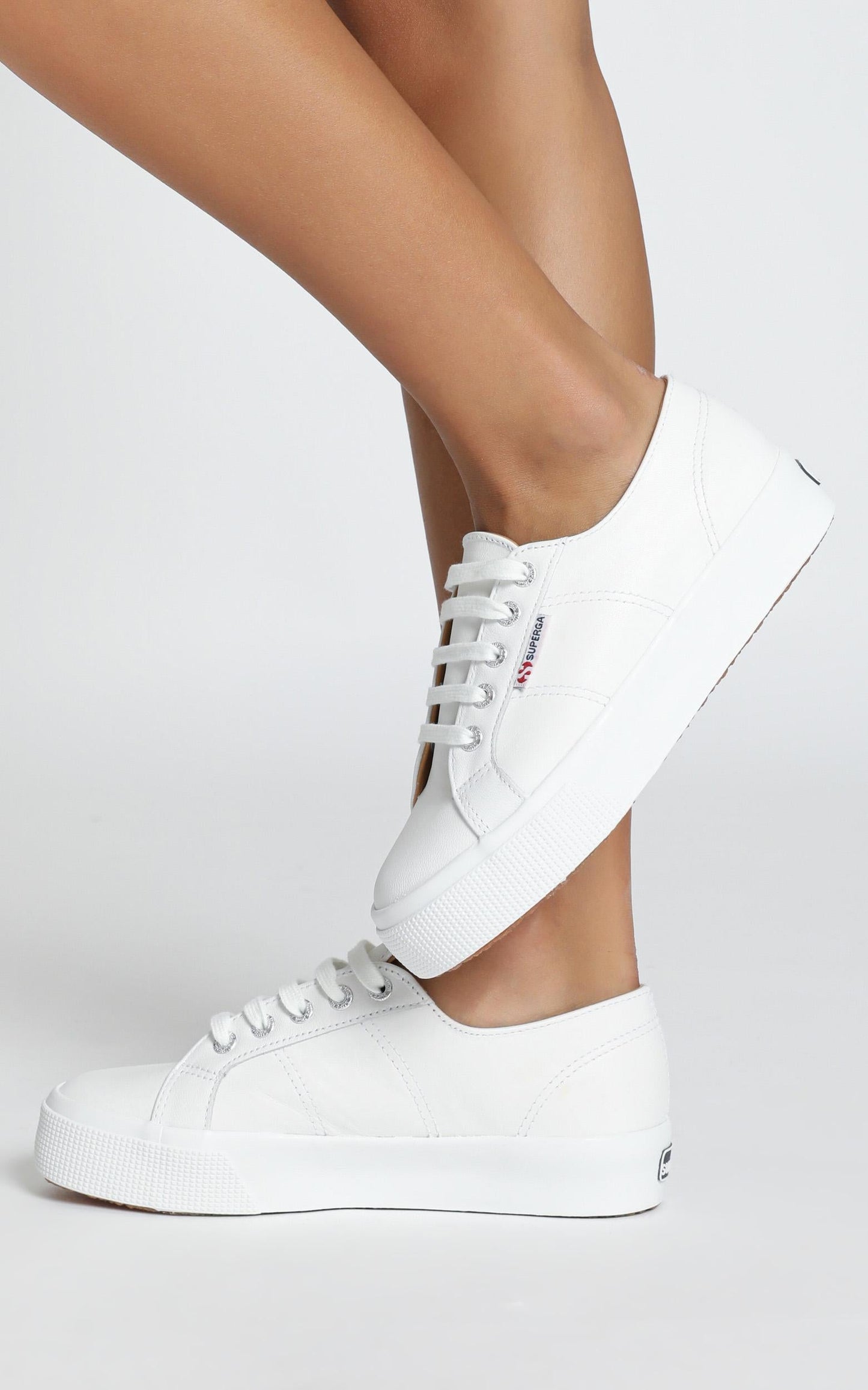 Superga - 2730 Nappaleau Sneakers in White Leather