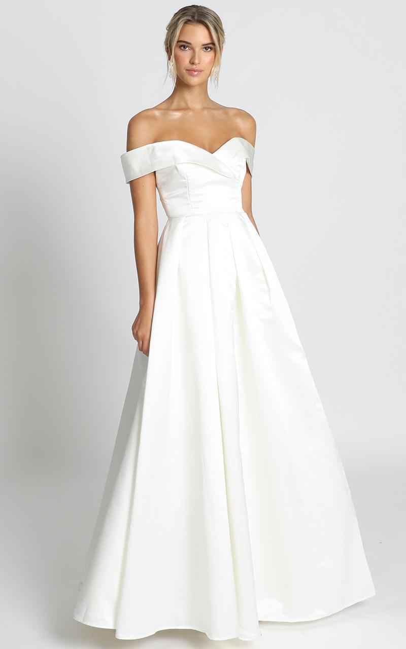 Sweet Innocence Gown In Ivory Satin