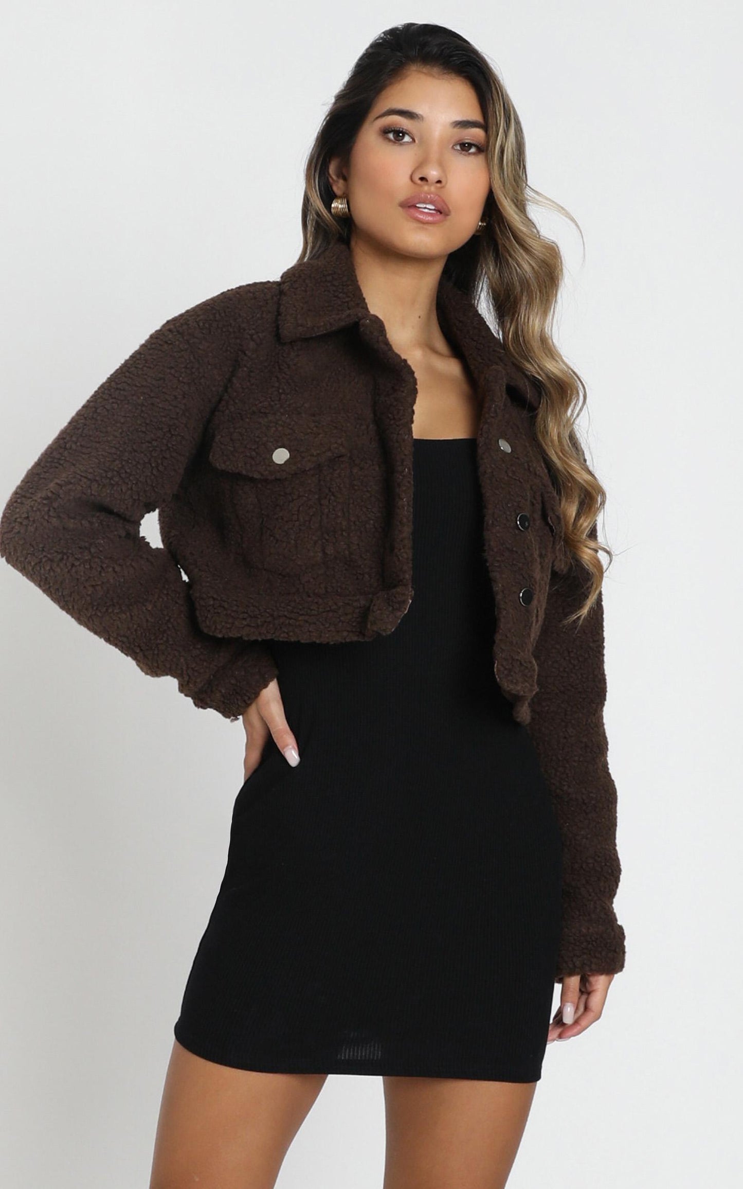 Team Spirit Teddy Jacket In Brown Teddy