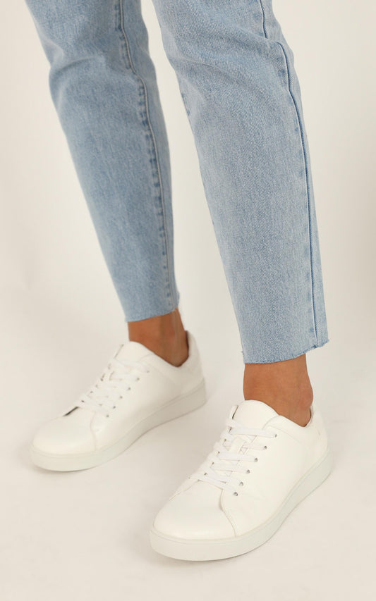Verali - Retro Sneakers In White Canvas