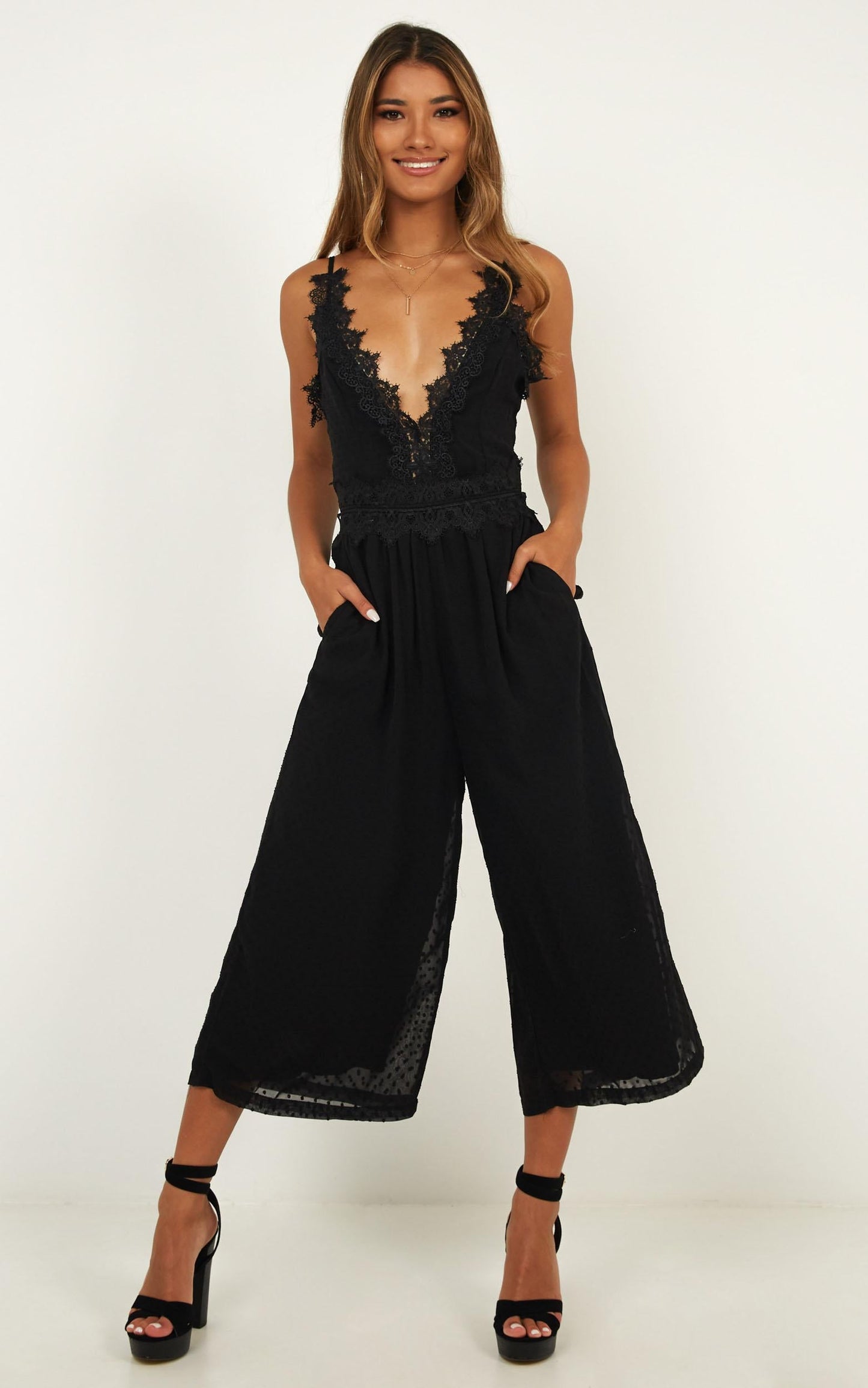 We Could Be Friends Jumpsuit In Black