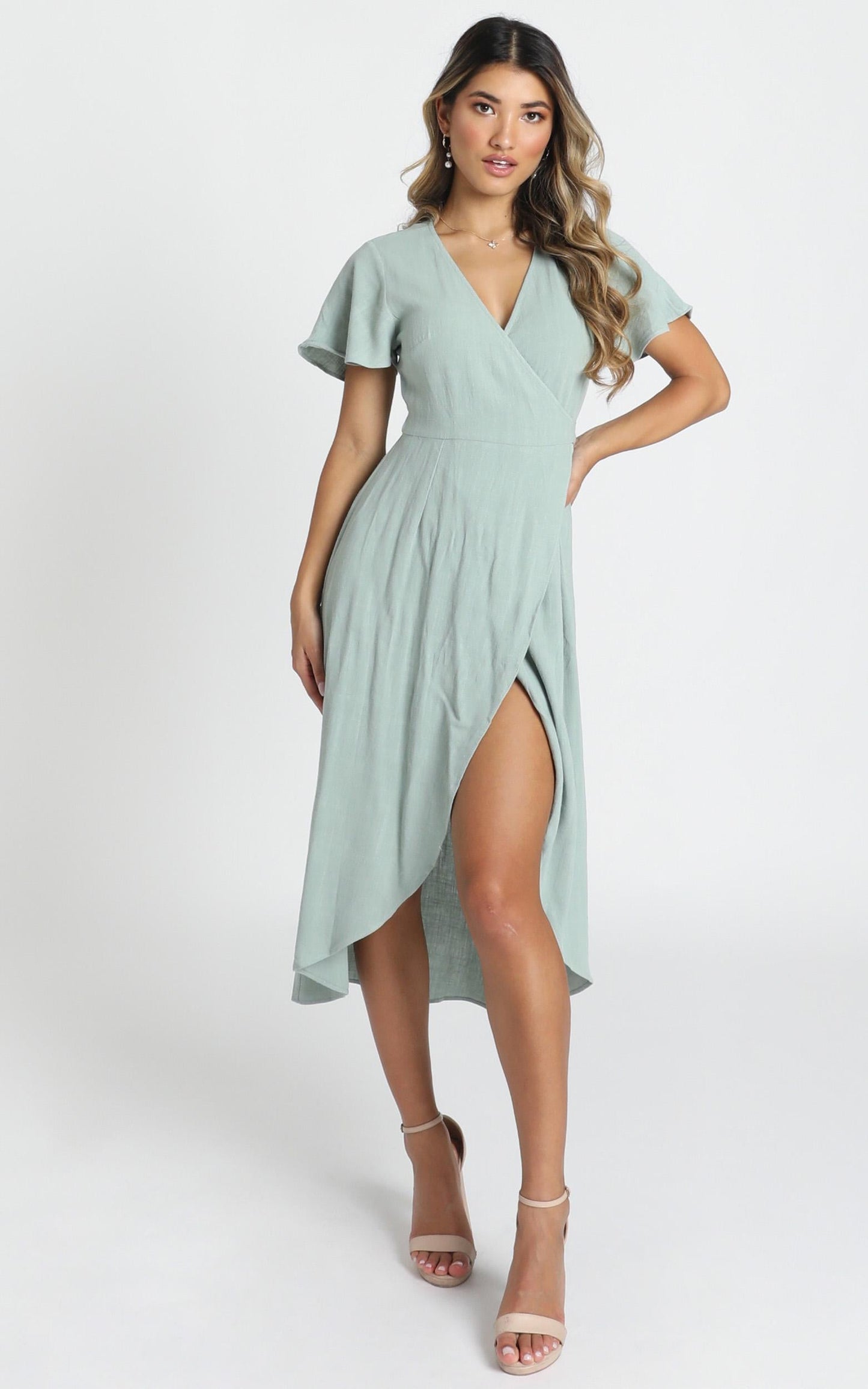 World Of Dream Dress In Sage