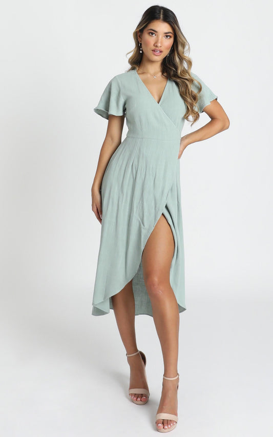 World Of Dream Dress In Sage