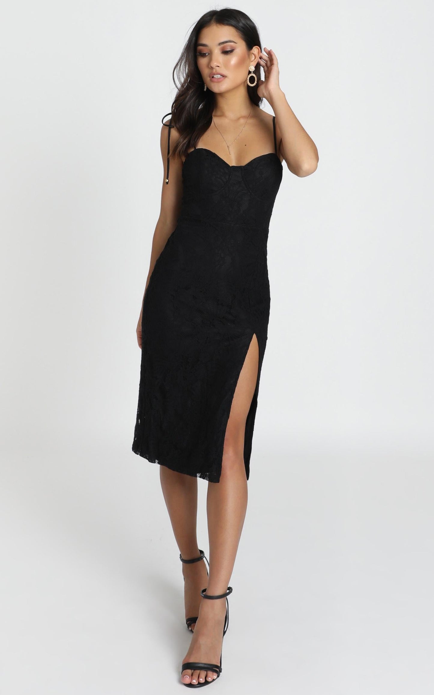Youve Got The Power Dress in Black Lace