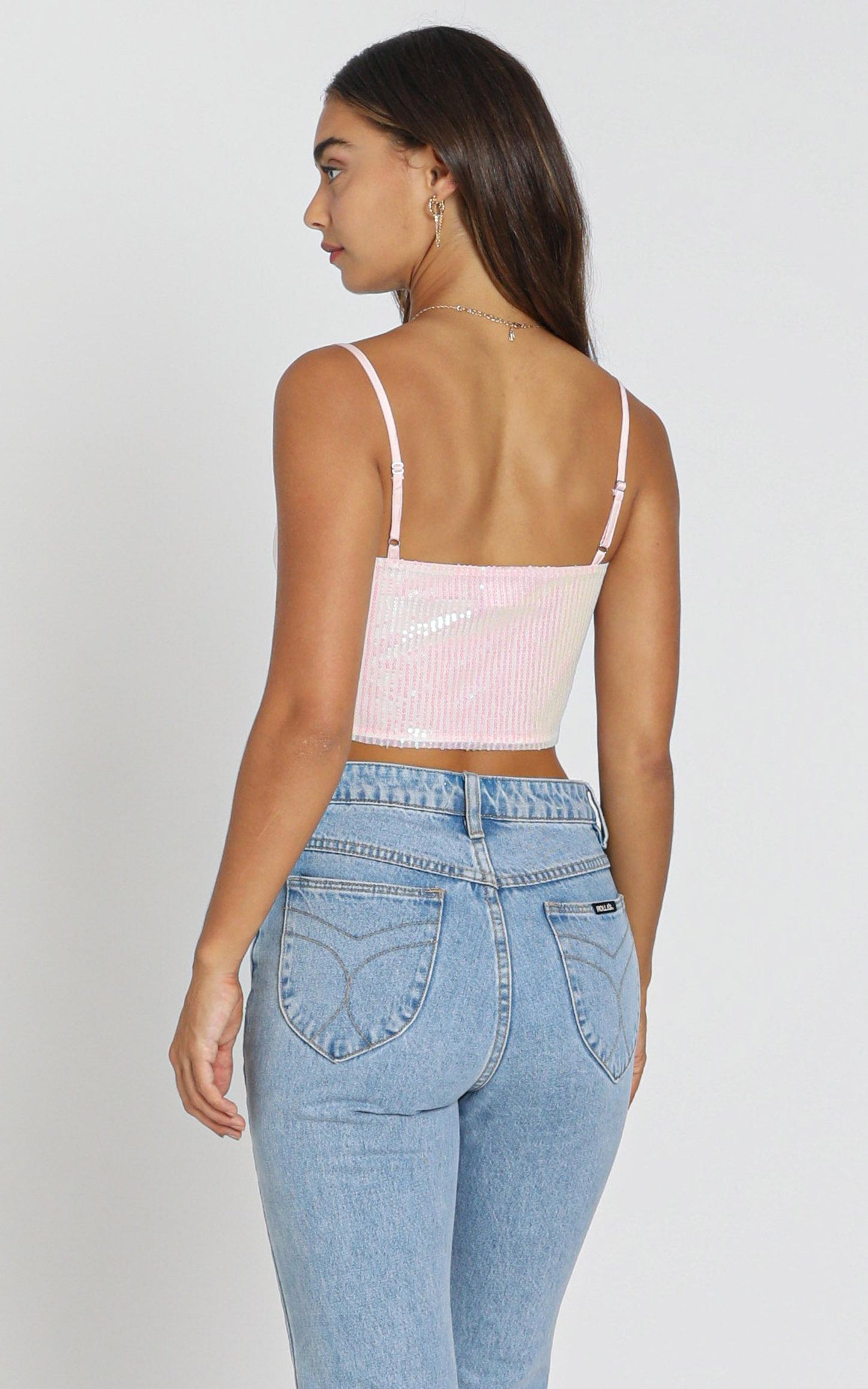 Touch Of Love Top in Blush Sequin