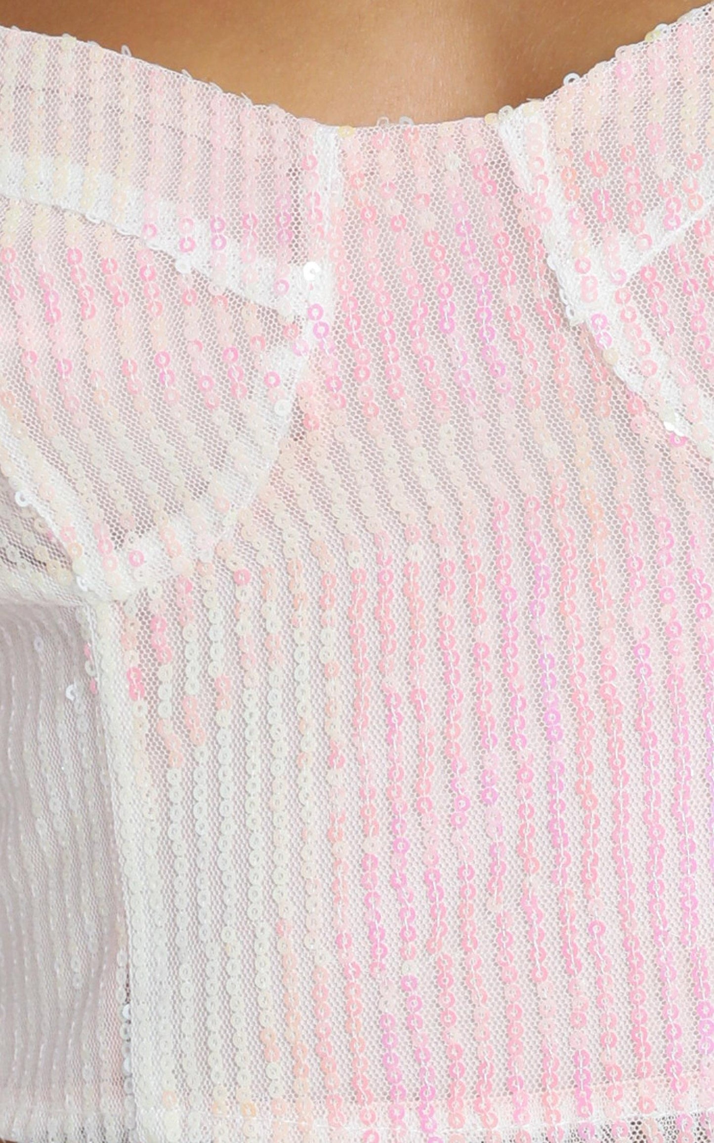 Touch Of Love Top in Blush Sequin