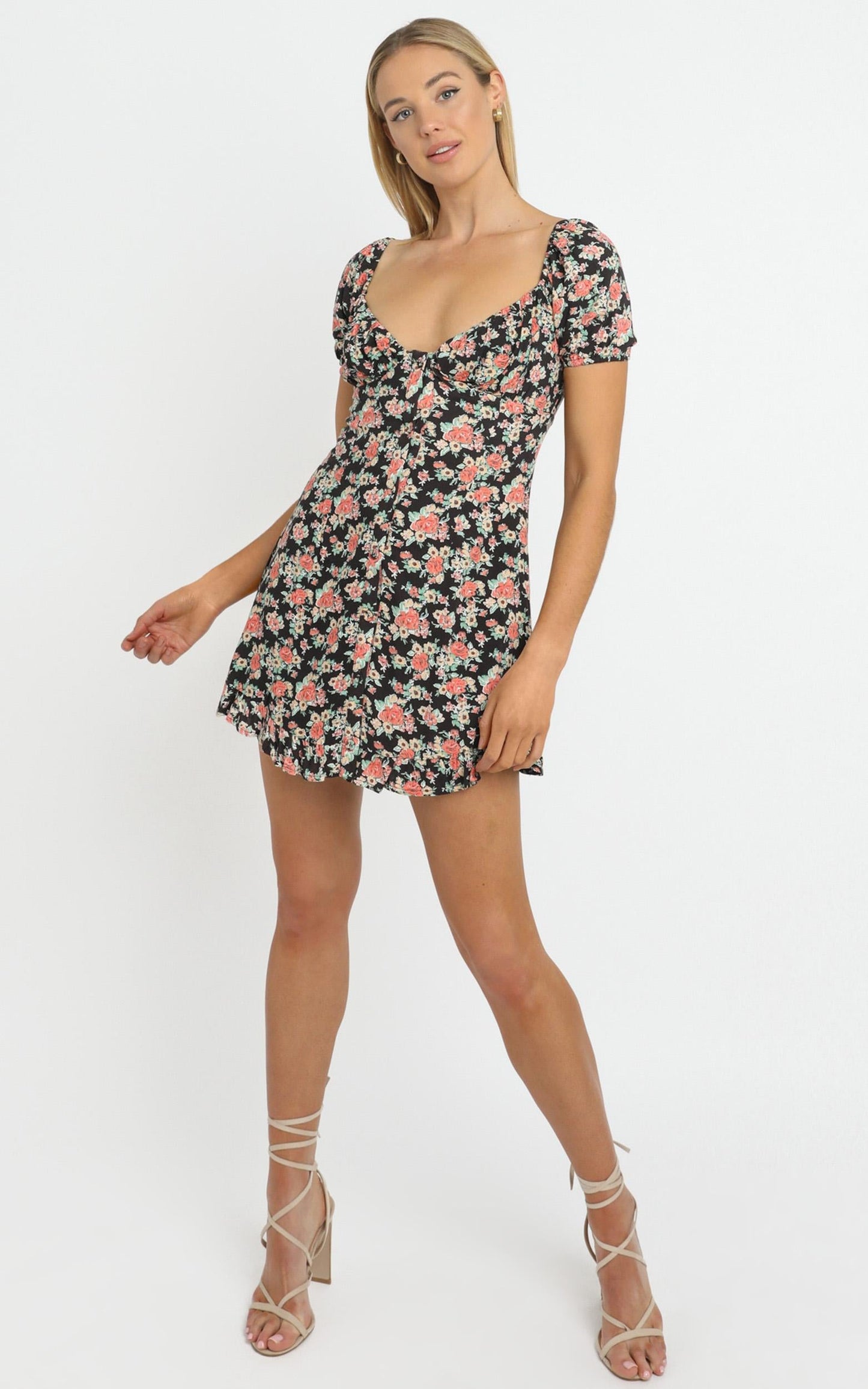Trisha Dress in Black Floral