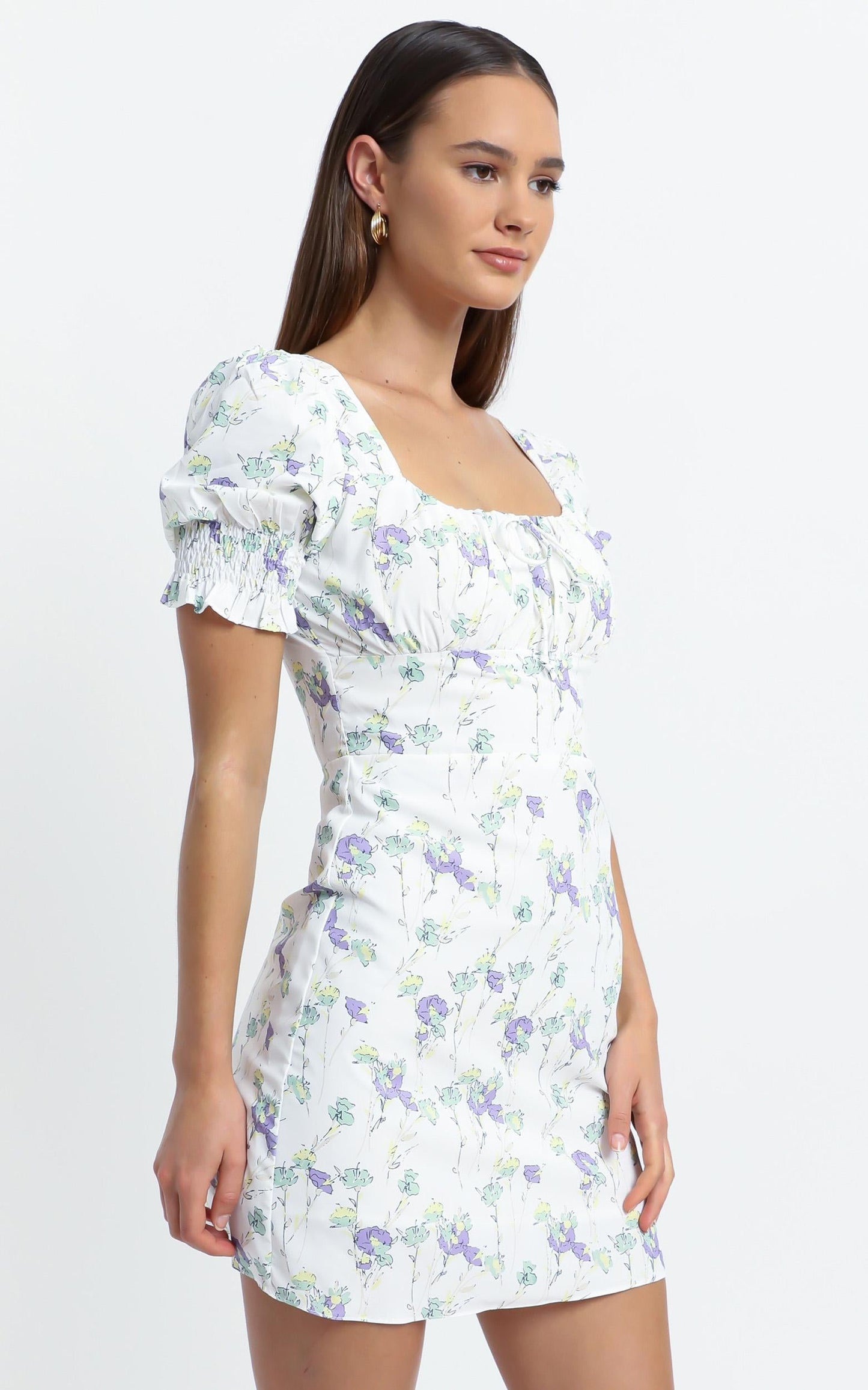 Tuscany Dress in White Floral