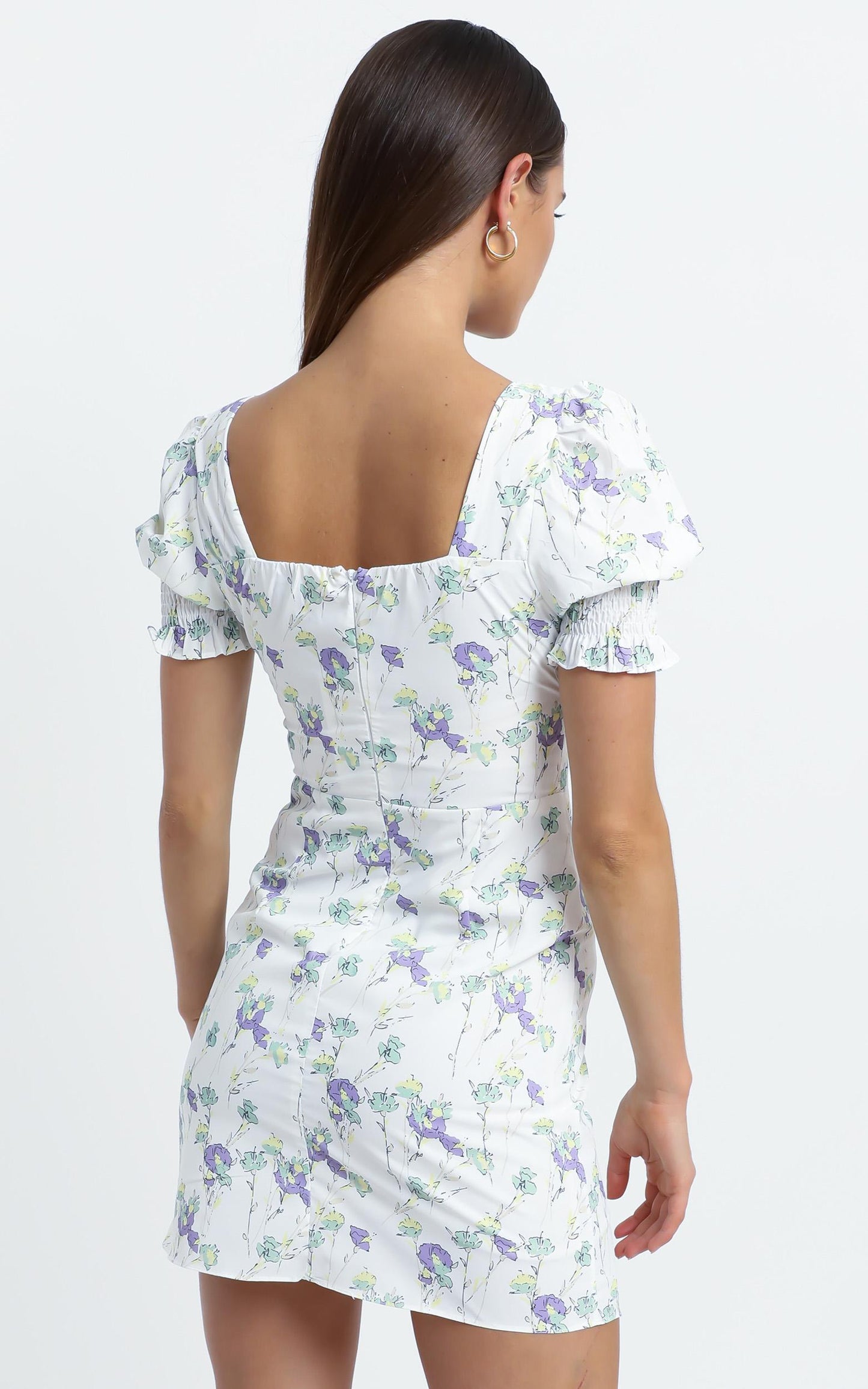 Tuscany Dress in White Floral
