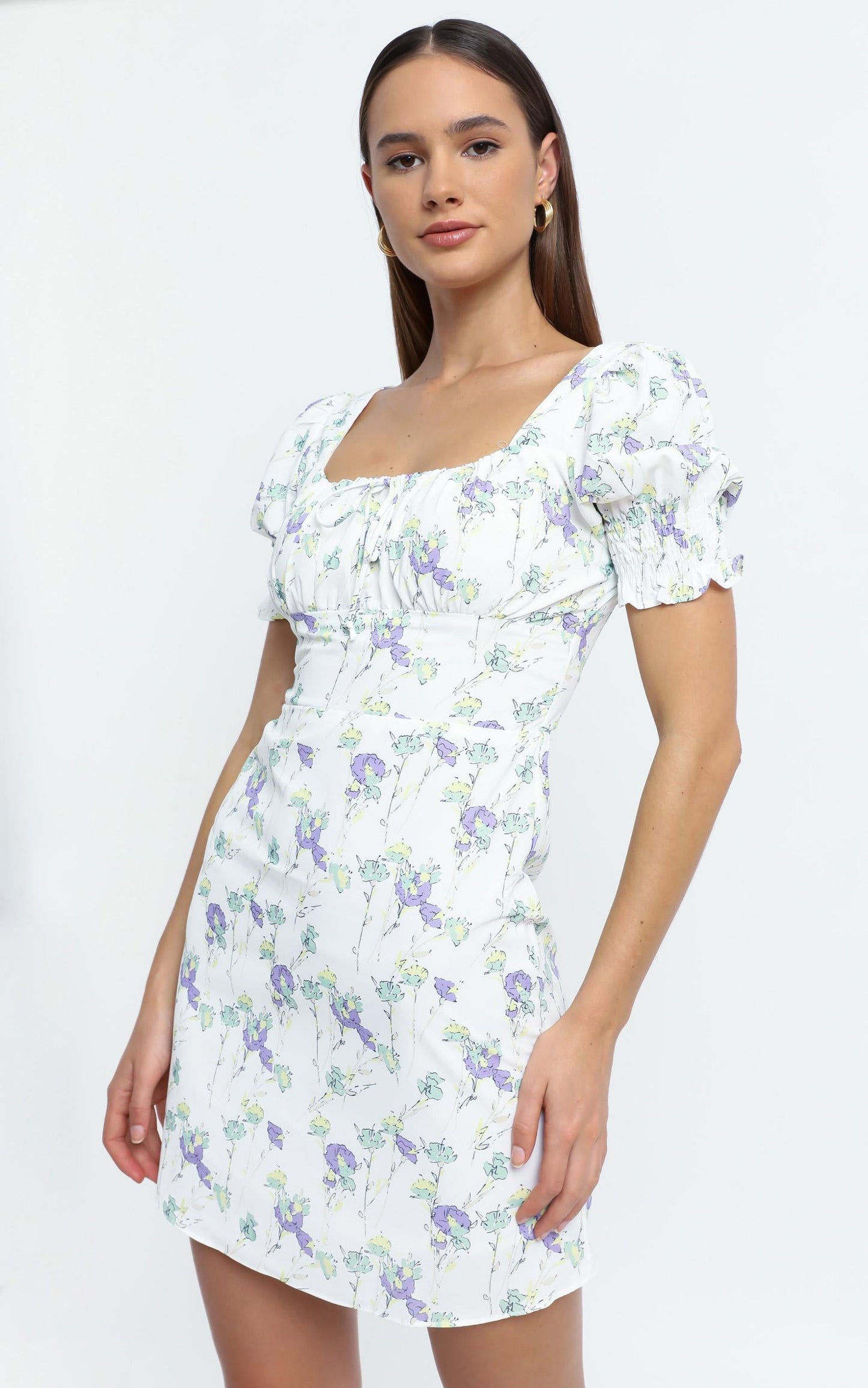 Tuscany Dress in White Floral