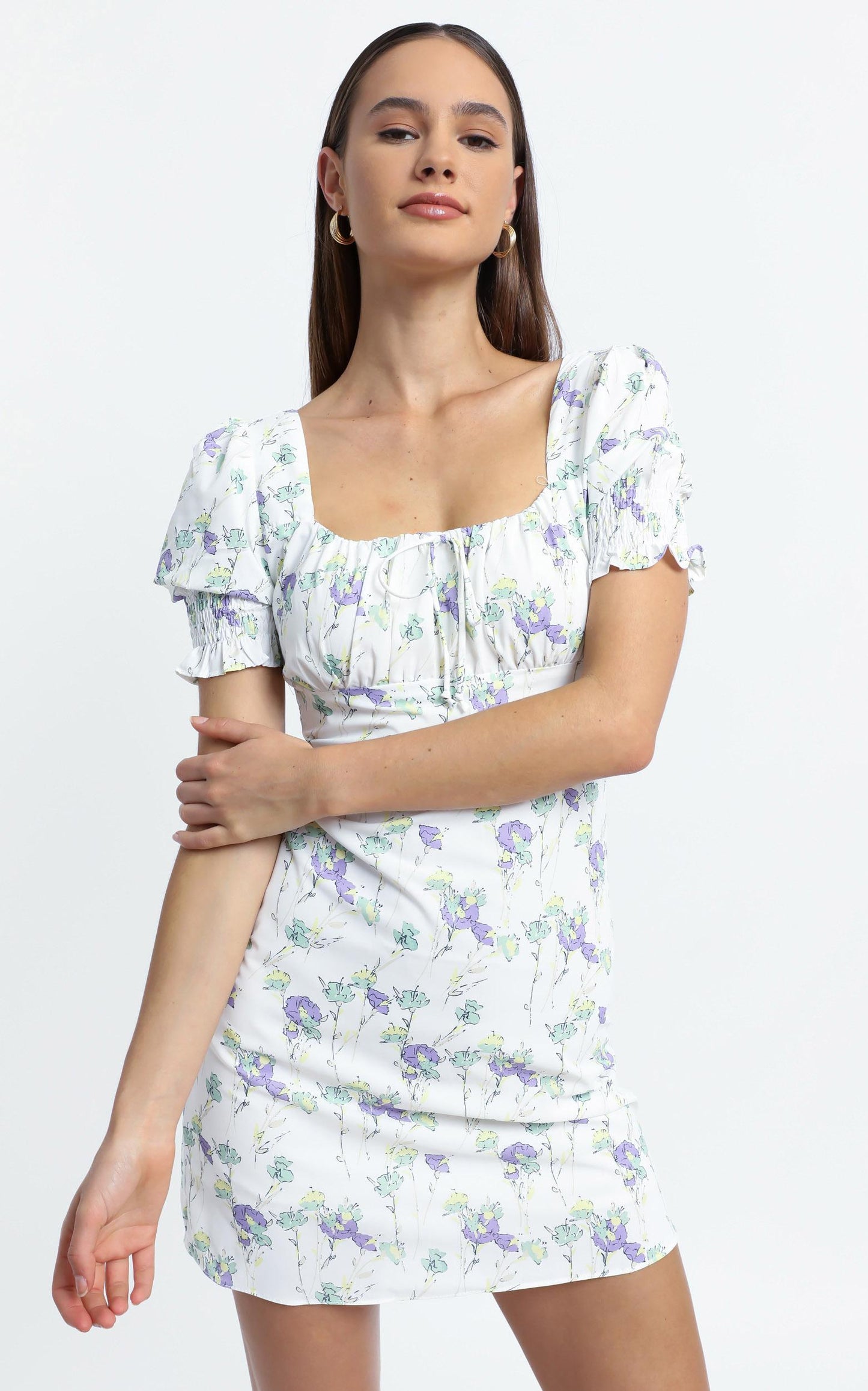 Tuscany Dress in White Floral