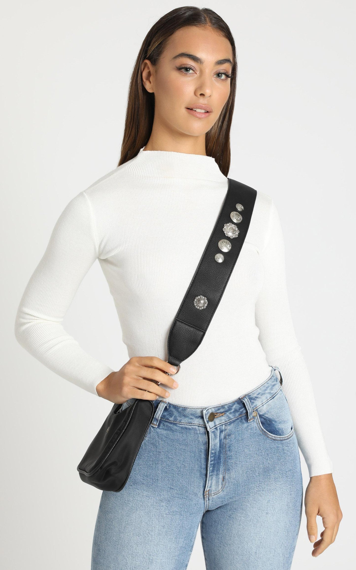 Peta and Jain - Twain Western Bag Strap in Black