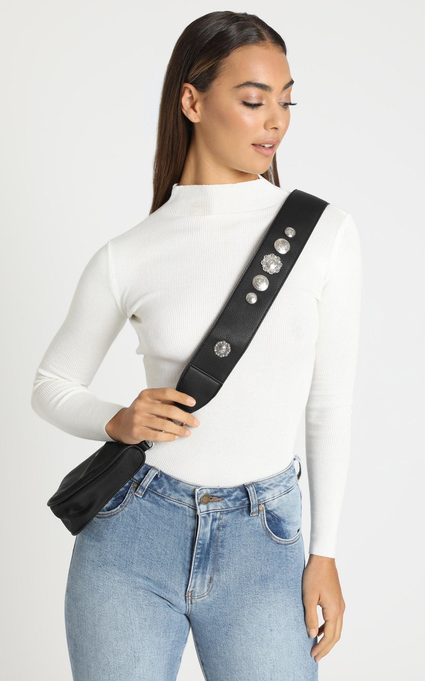 Peta and Jain - Twain Western Bag Strap in Black