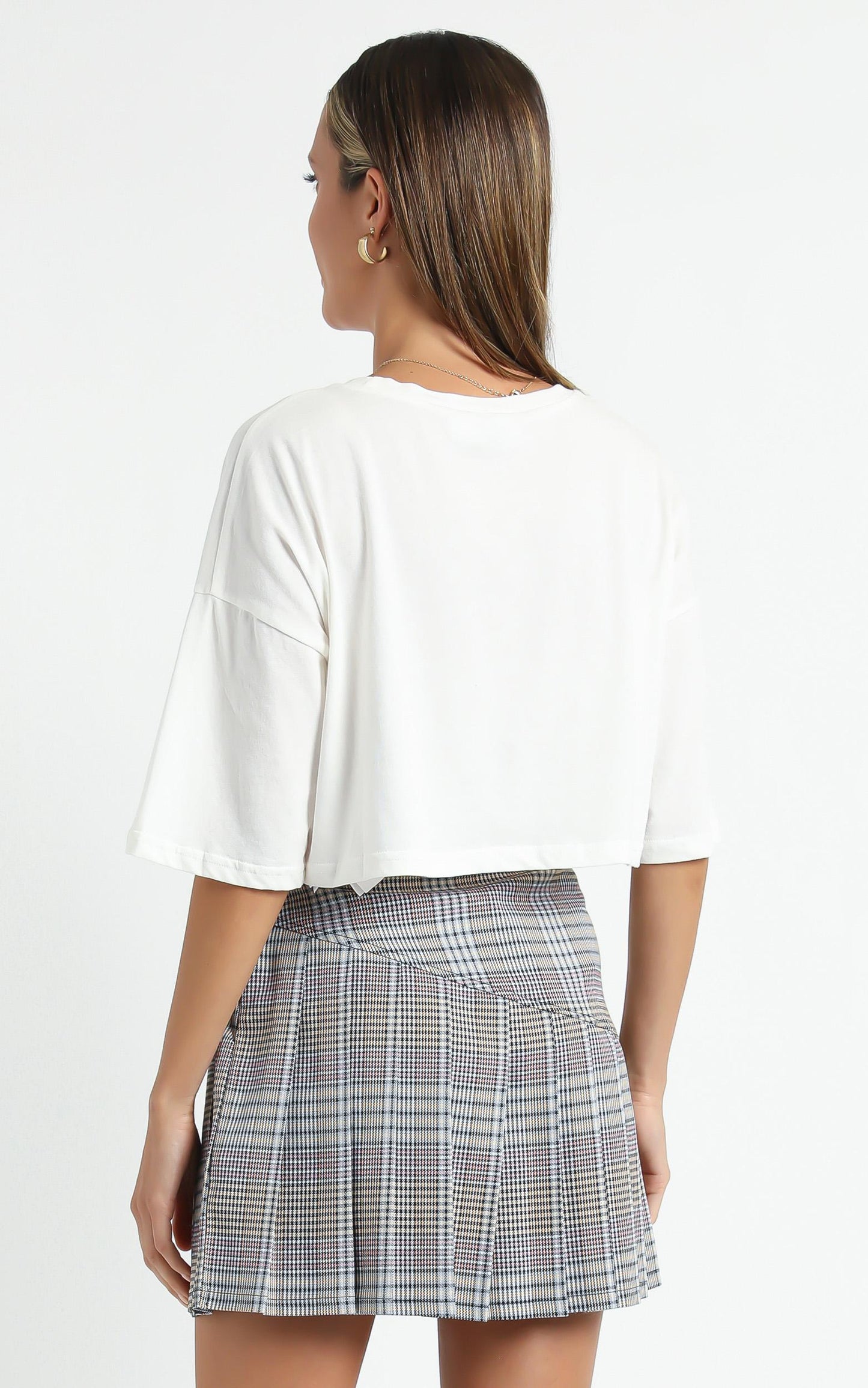 Twiin - No Vacancy Oversized Crop Tee in Multi