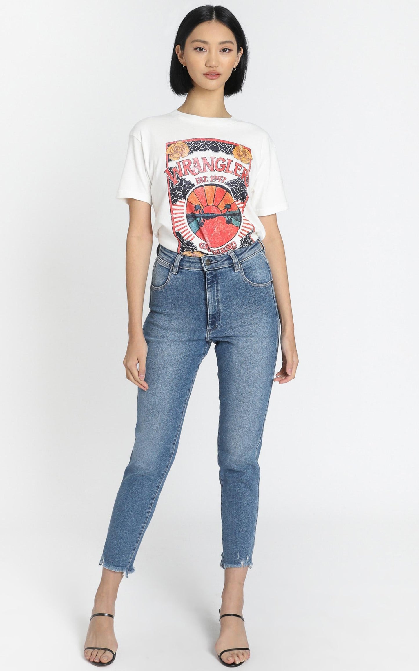 Wrangler - Tyler Cropped Jean in Silver Lining Blue