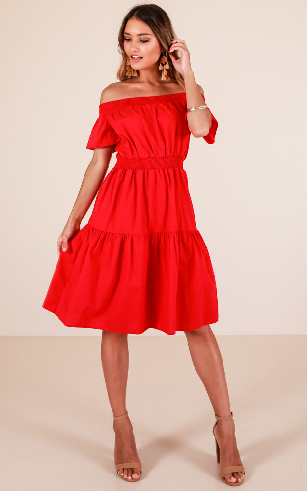 New Flame Dress In Red