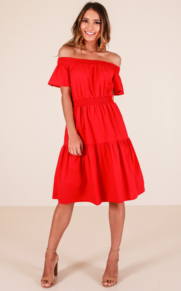 New Flame Dress In Red
