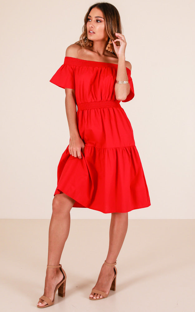 New Flame Dress In Red