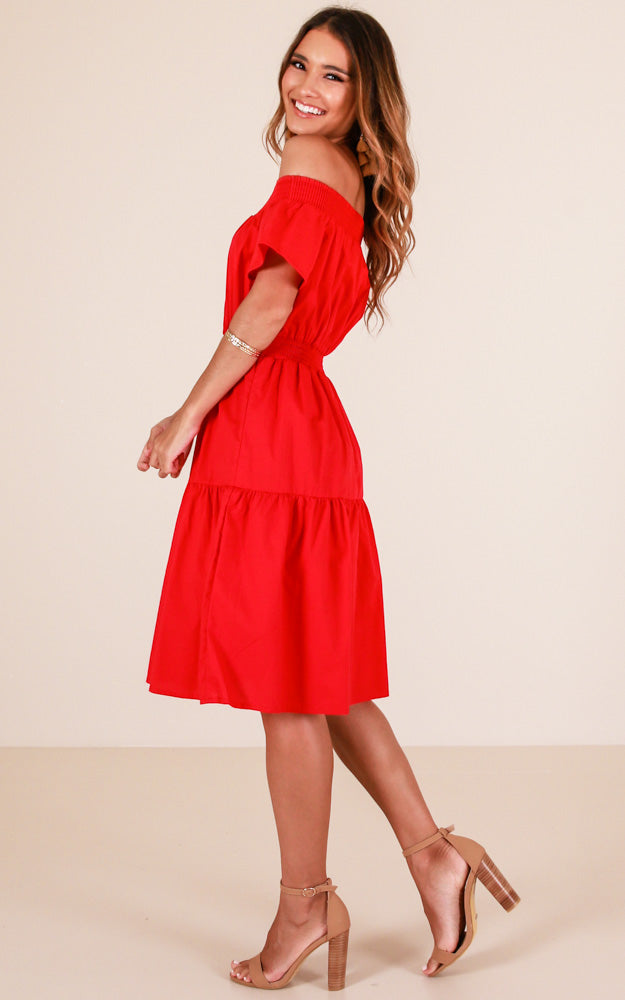 New Flame Dress In Red