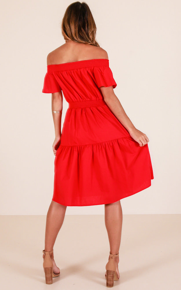 New Flame Dress In Red