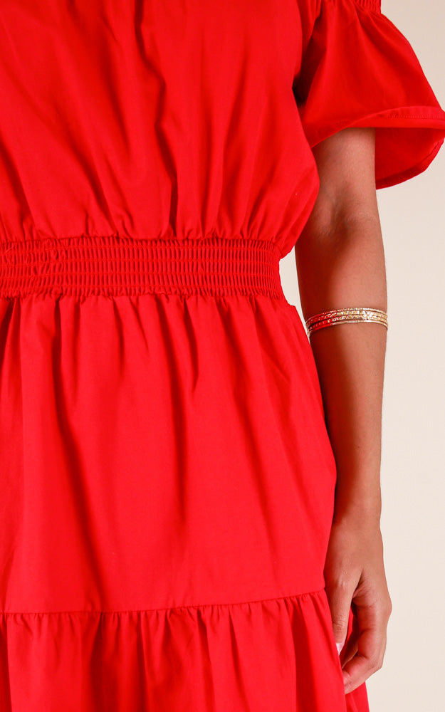 New Flame Dress In Red
