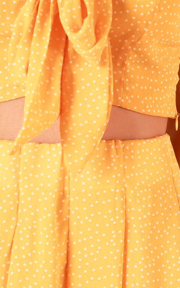 Follow Me Two Piece Set In Yellow Spot