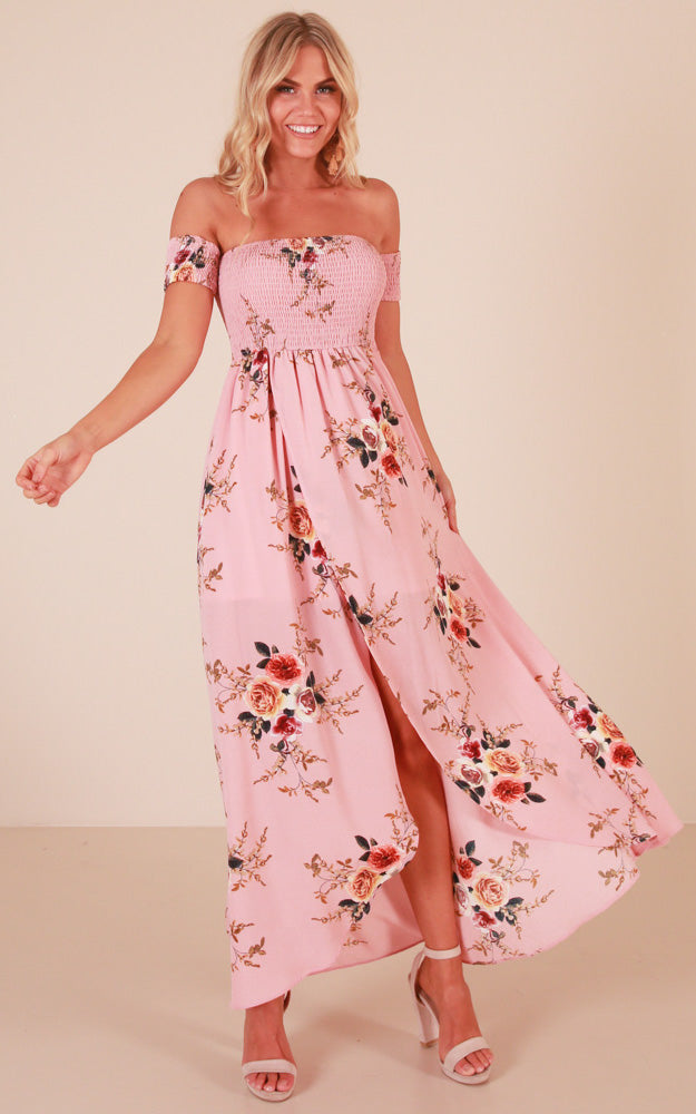 Lovestruck Maxi Dress in Pink Floral