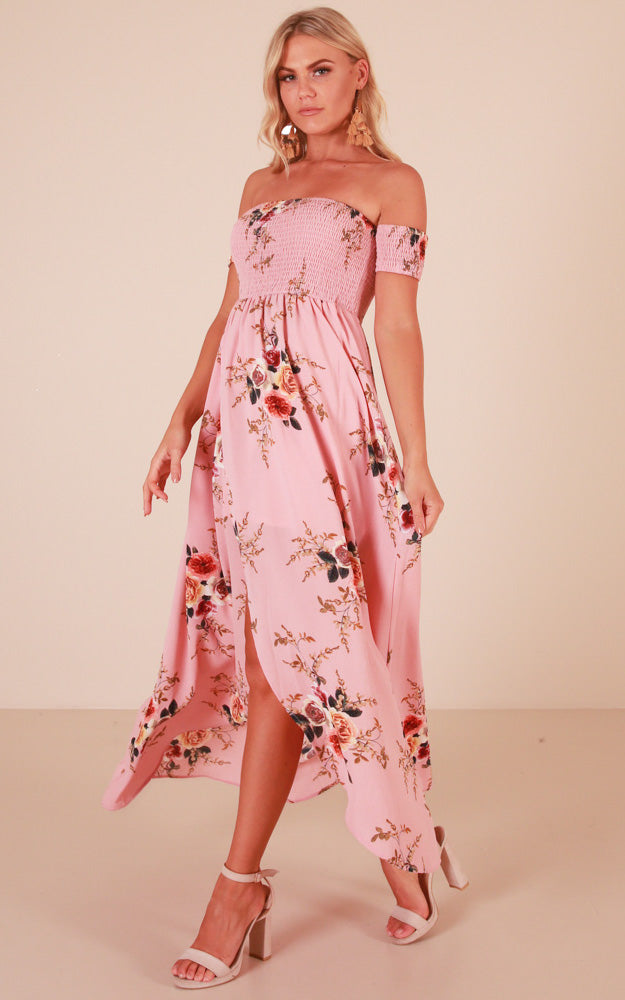Lovestruck Maxi Dress in Pink Floral