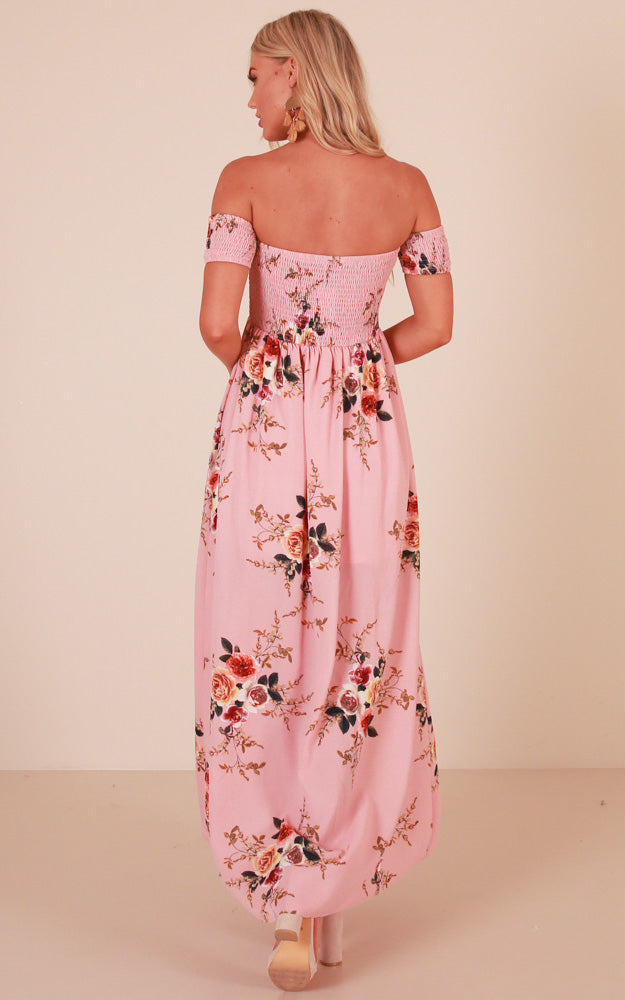 Lovestruck Maxi Dress in Pink Floral