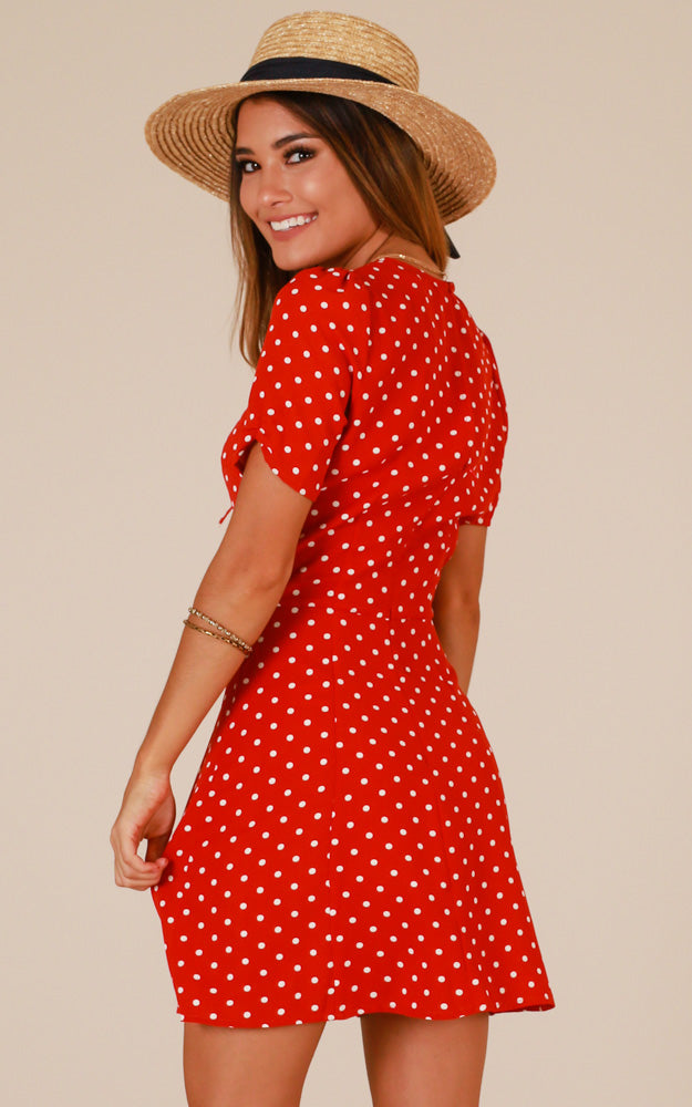 Hit Or Miss Dress In Red Polka Dot