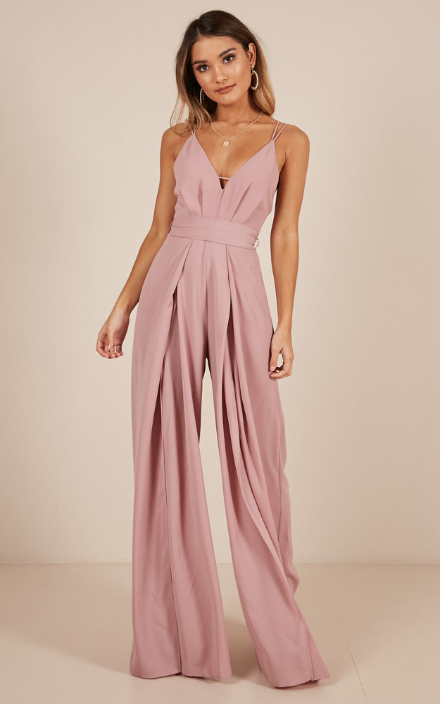 The Way I Am Jumpsuit In Blush