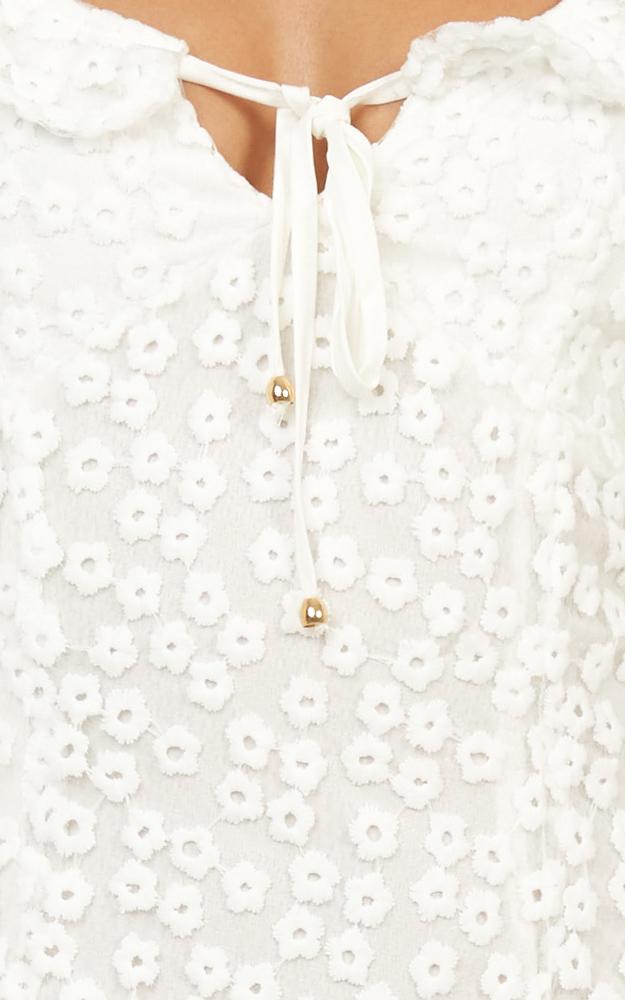 Basic Needs Dress In White Floral