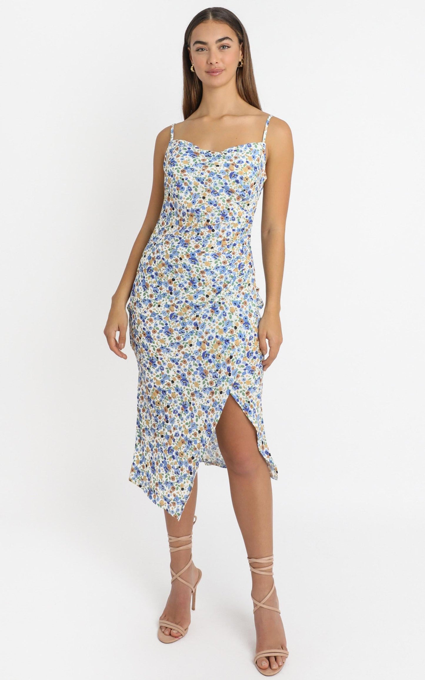 Give Your All dress In Blue Floral
