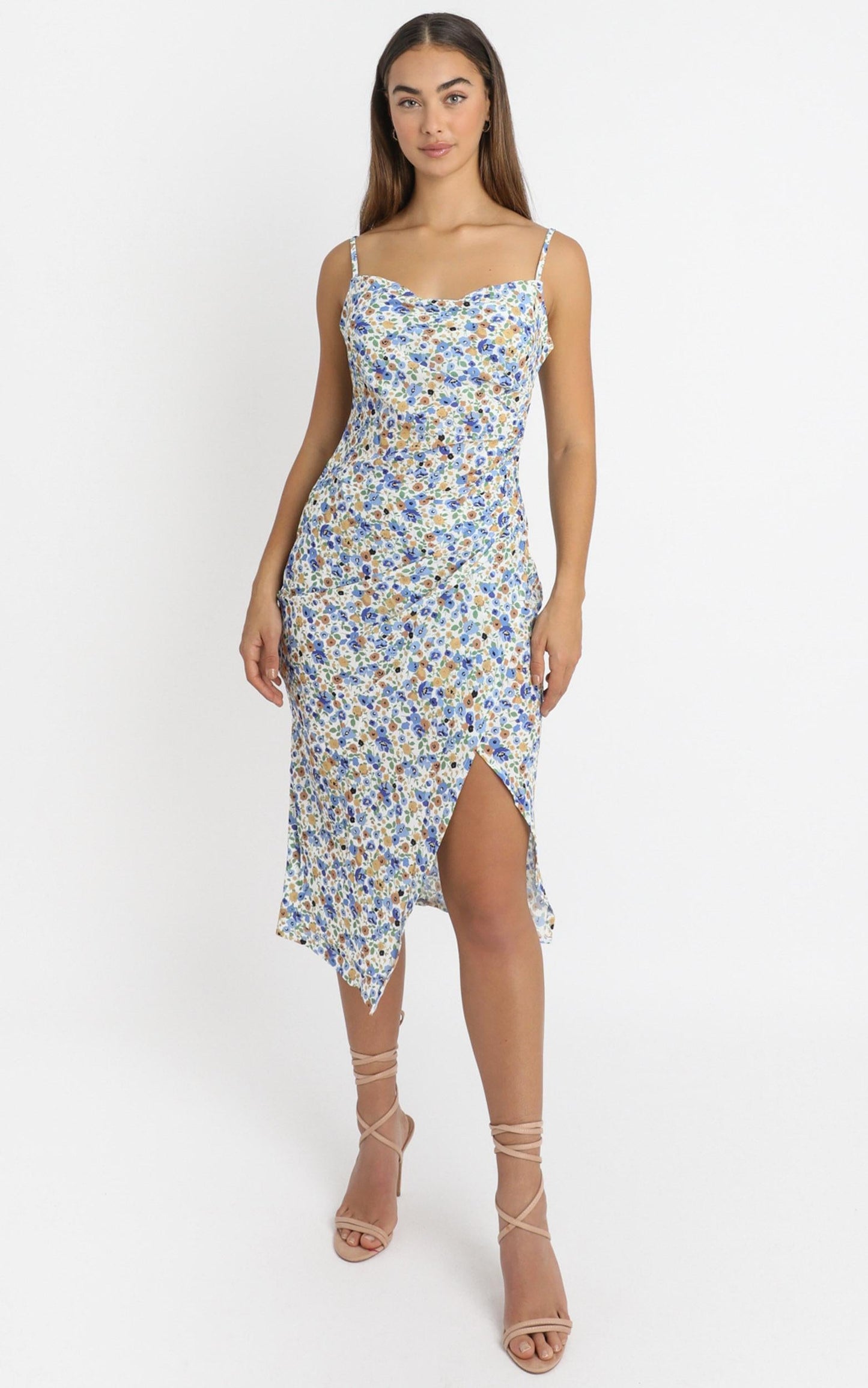 Give Your All dress In Blue Floral