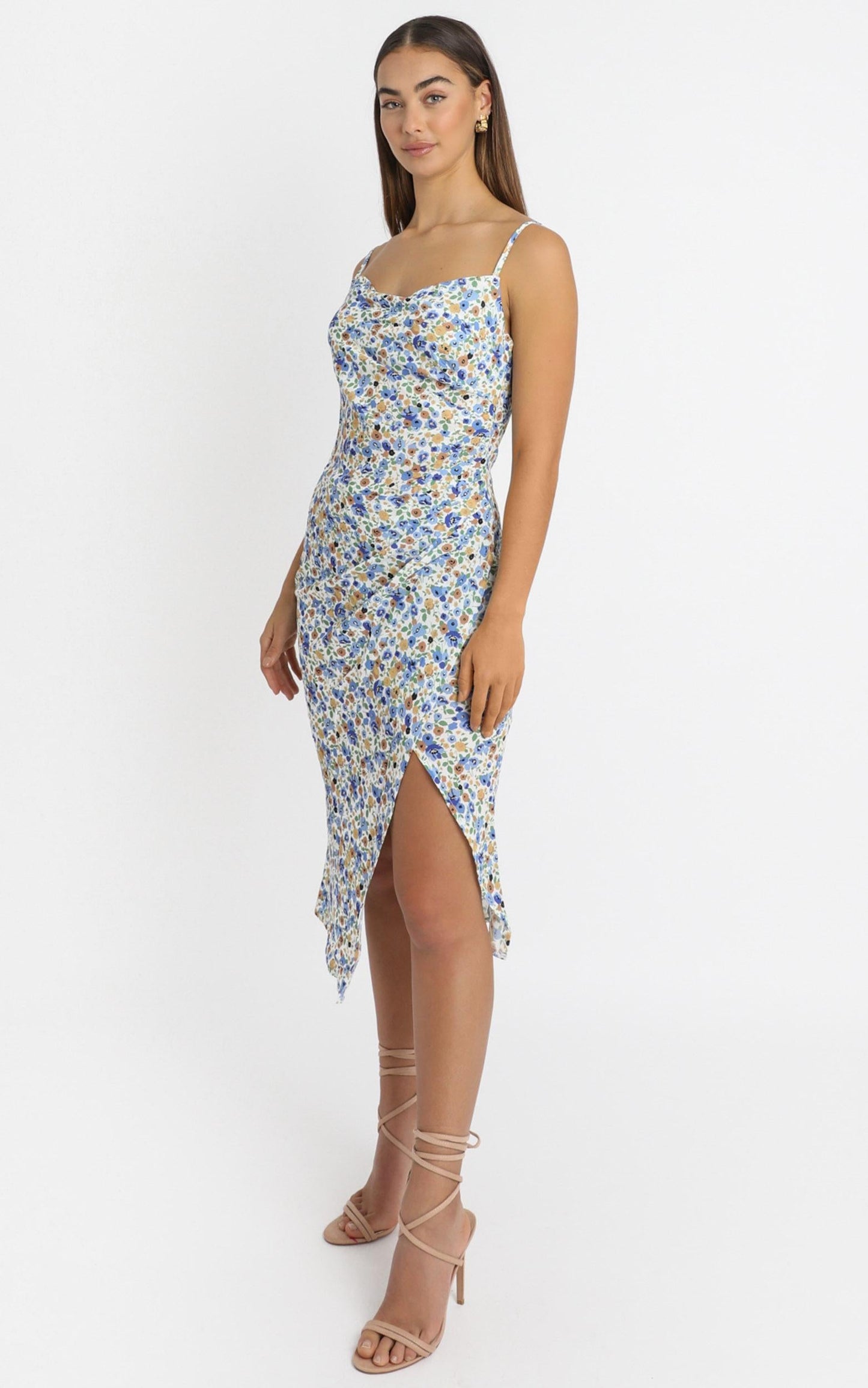 Give Your All dress In Blue Floral