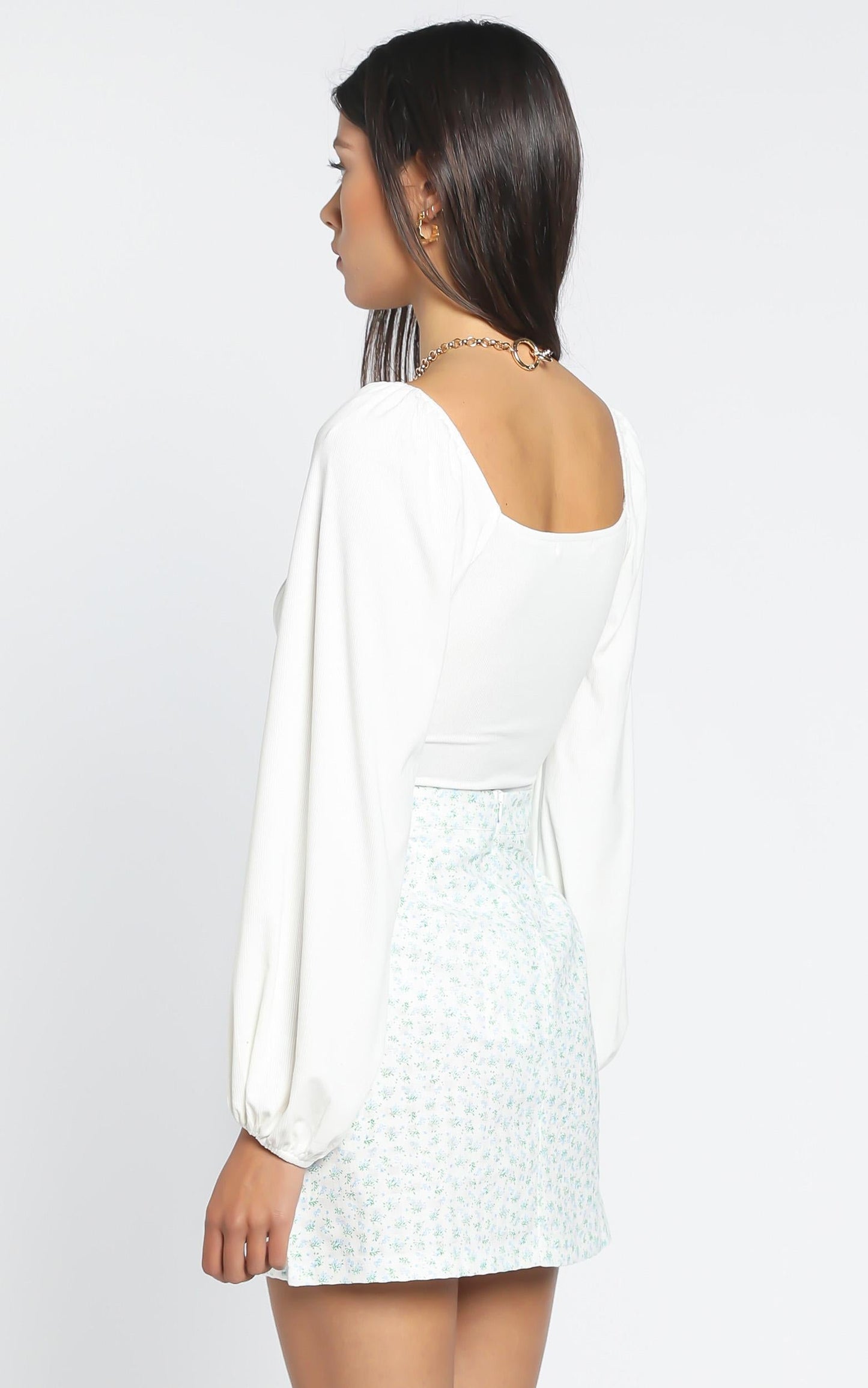 It All Matters Skirt In Blue Floral