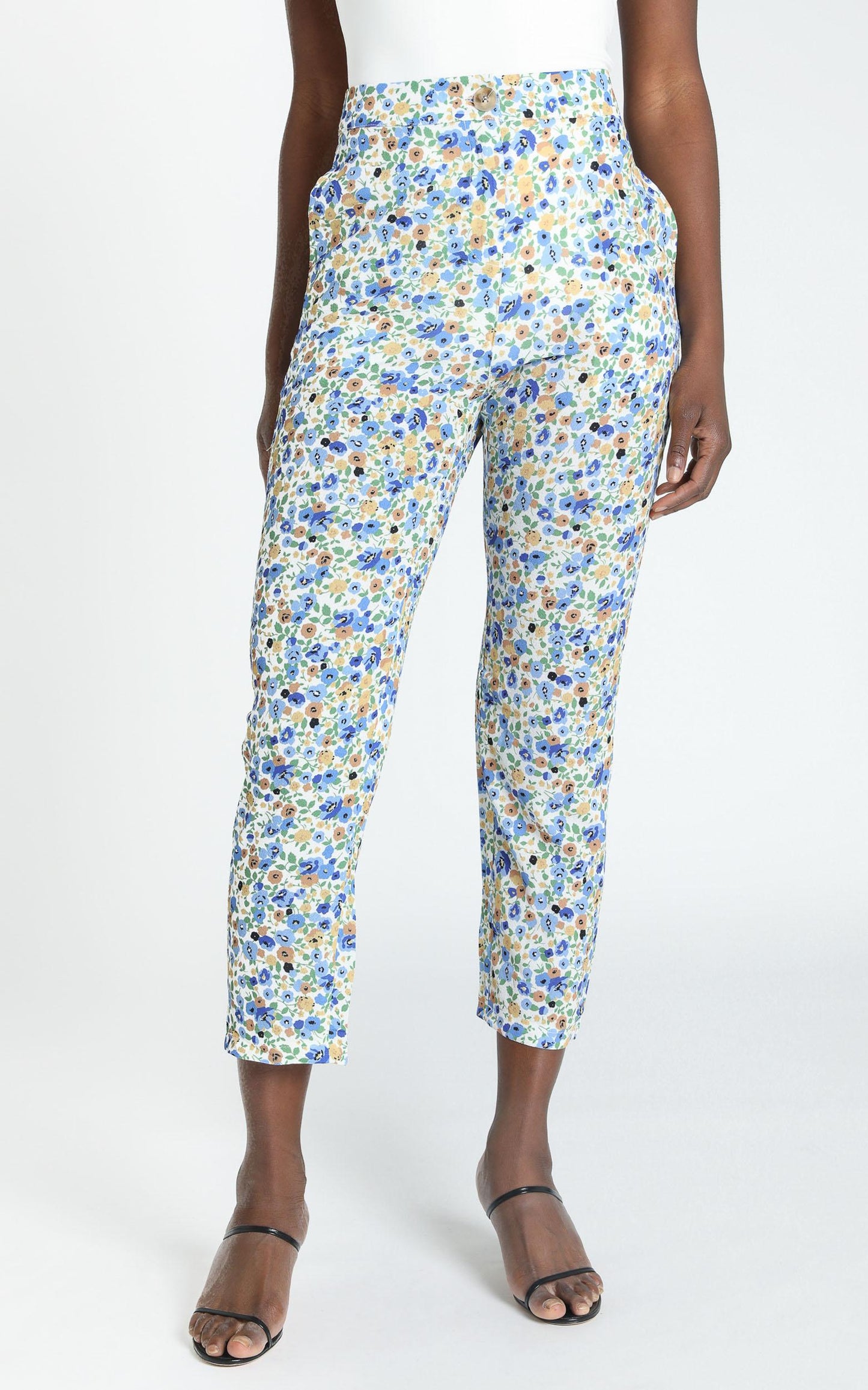 Travelled Many Miles Pants In Blue Floral