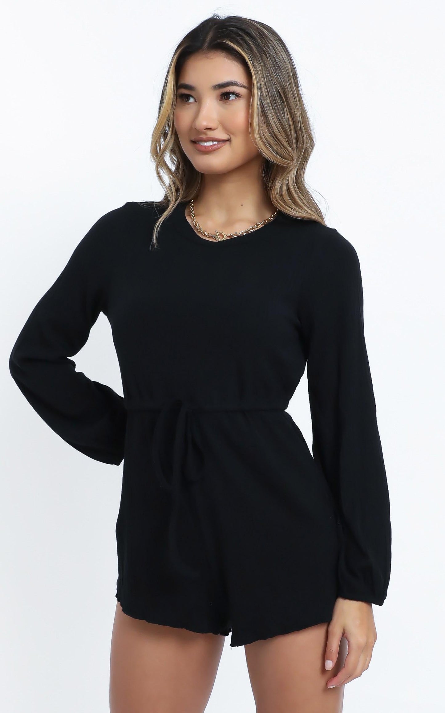 Aleandra Playsuit in Black