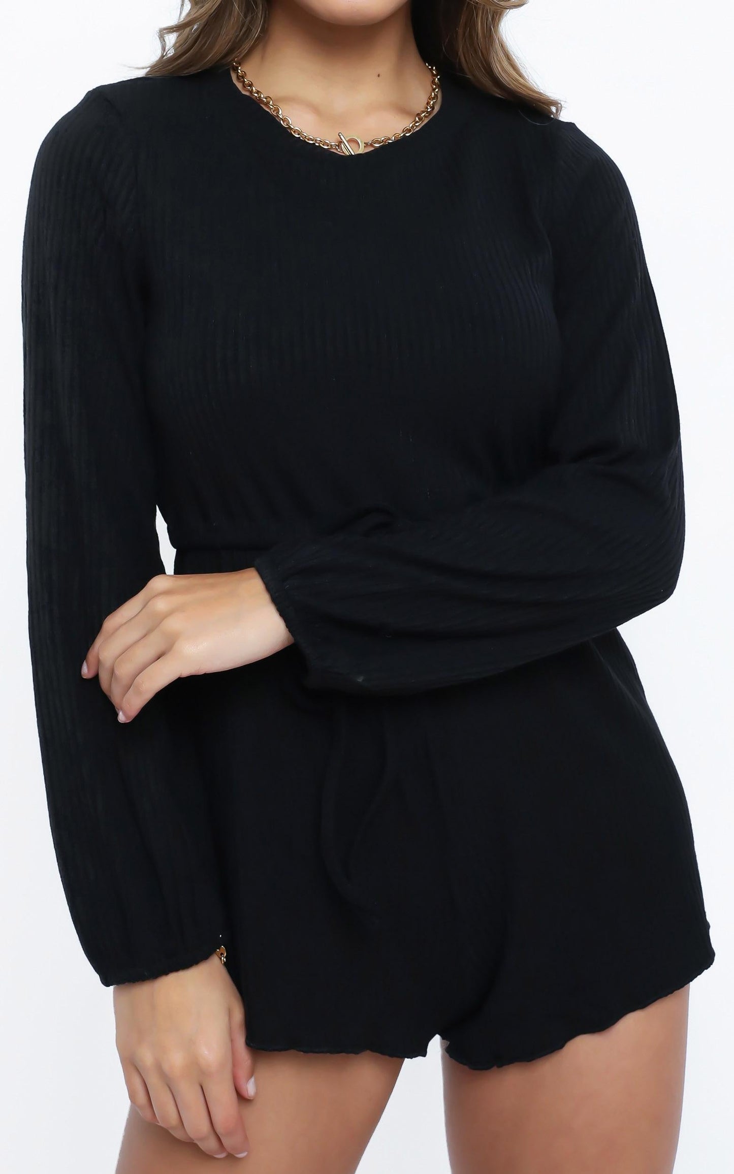 Aleandra Playsuit in Black